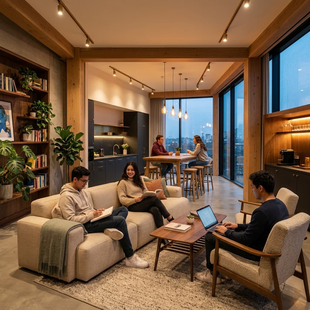 Comfortable and modern co-living space